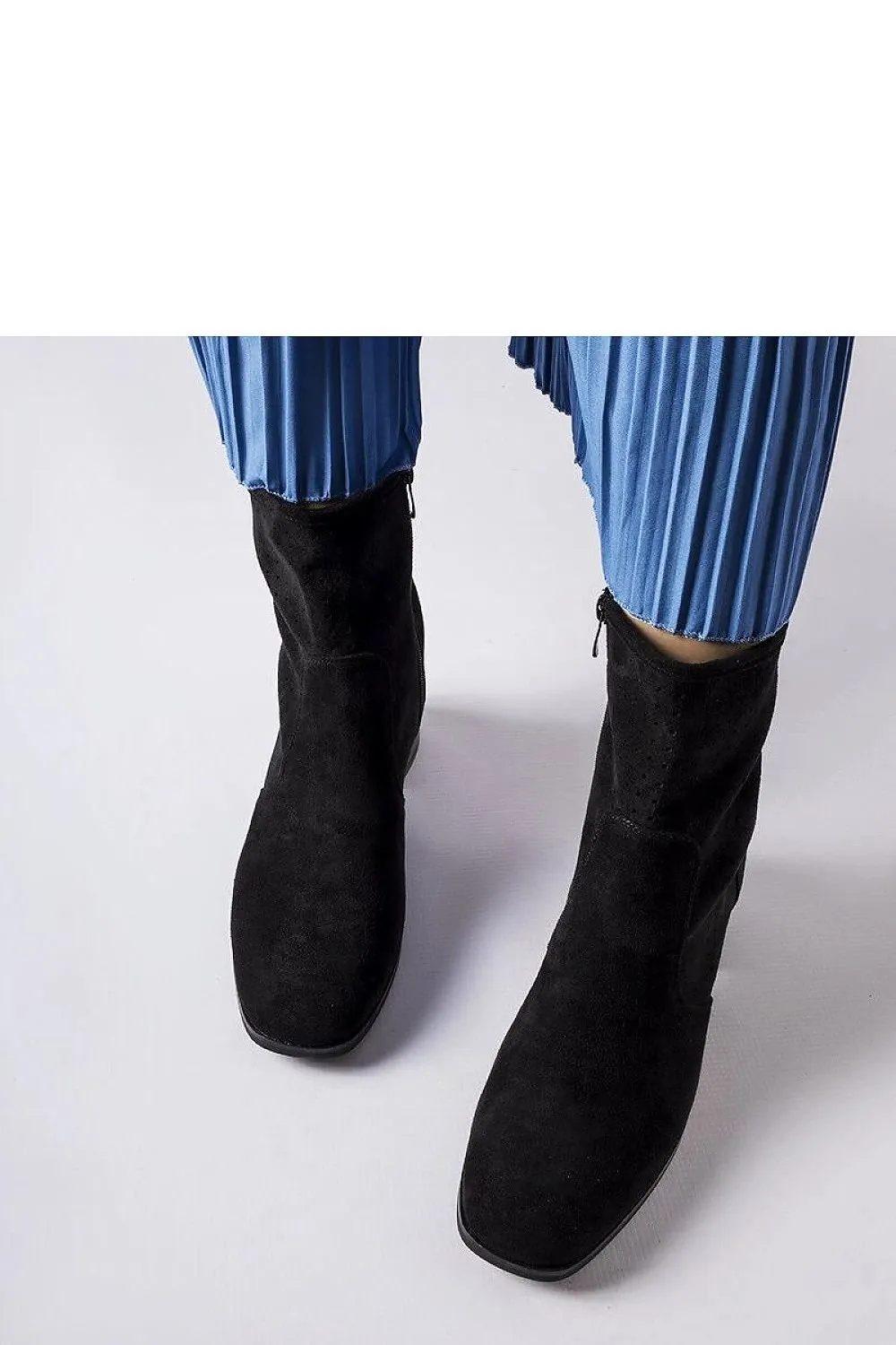 Elegant black eco leather boots