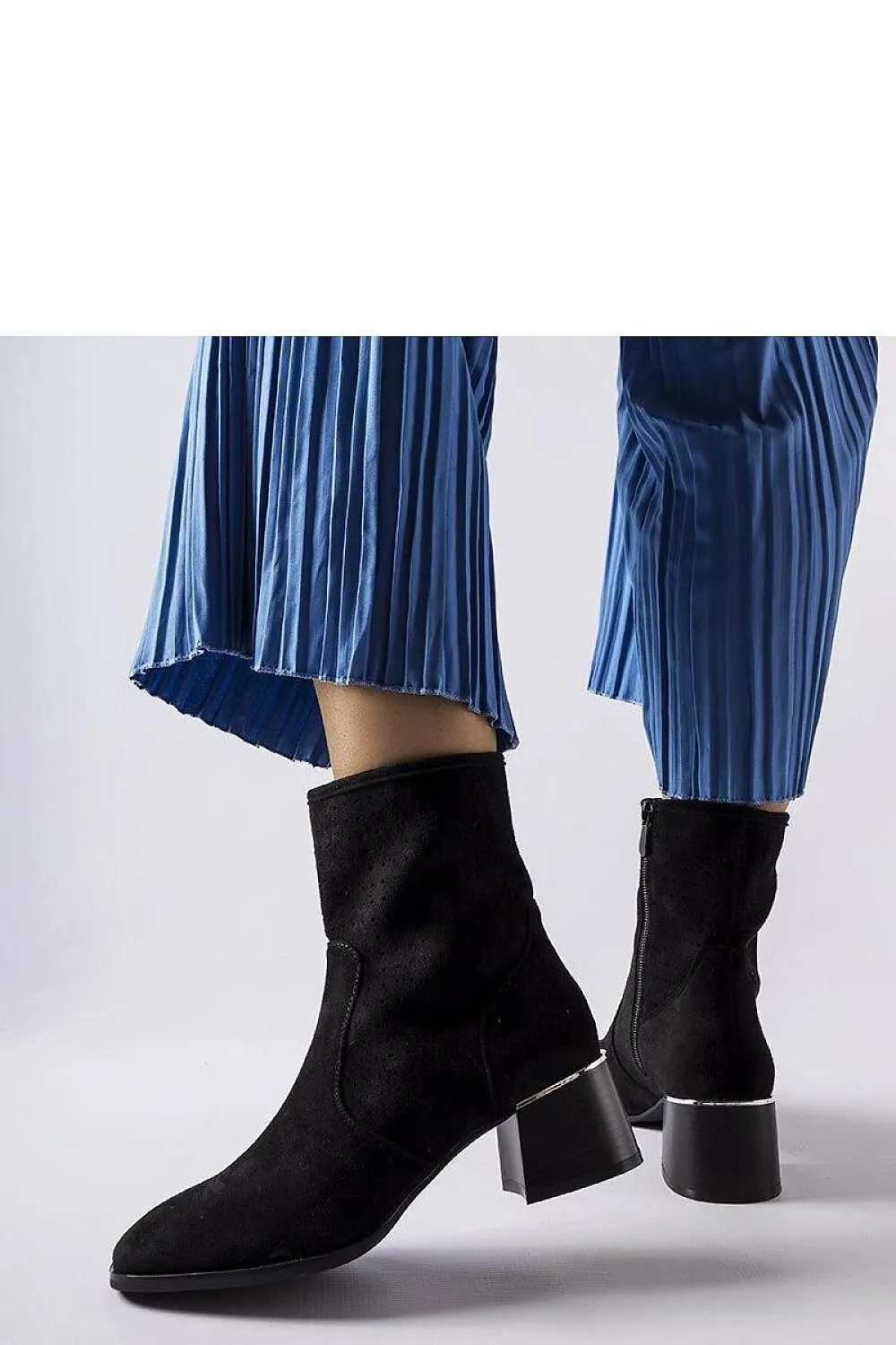 Elegant black eco leather boots