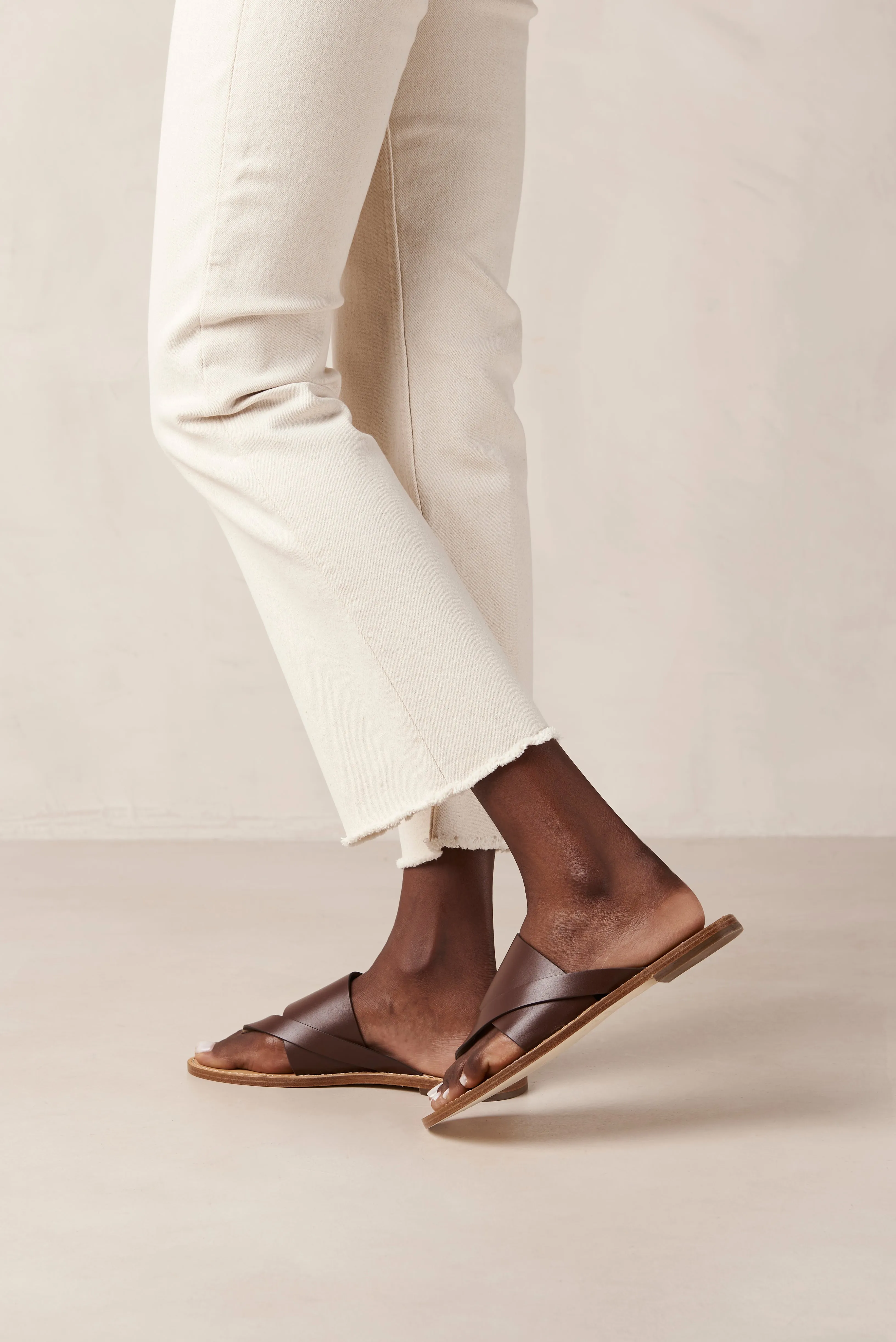 Eugene Sandals - Brown Leather