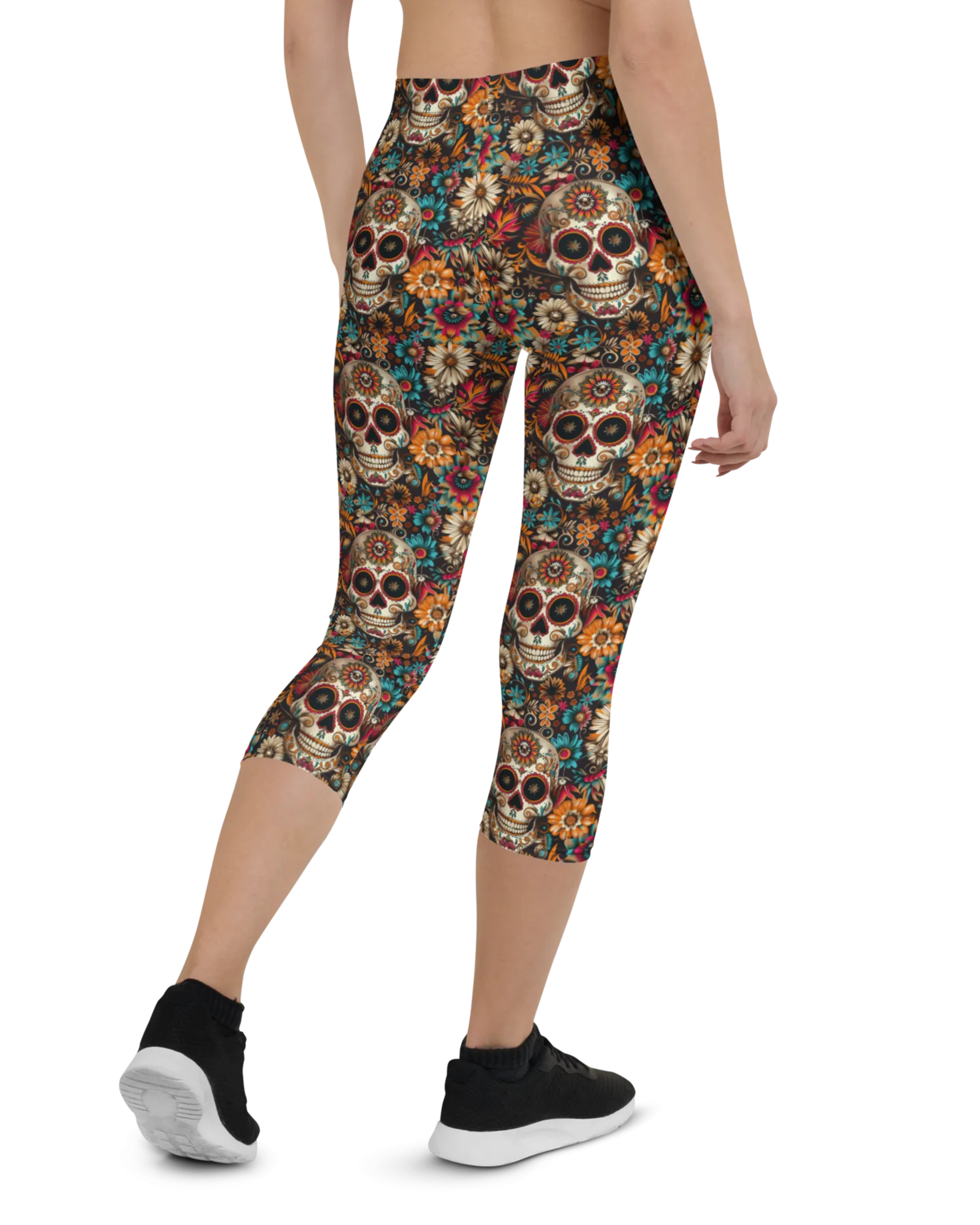 Festival Colorful Sugar Skull Capris