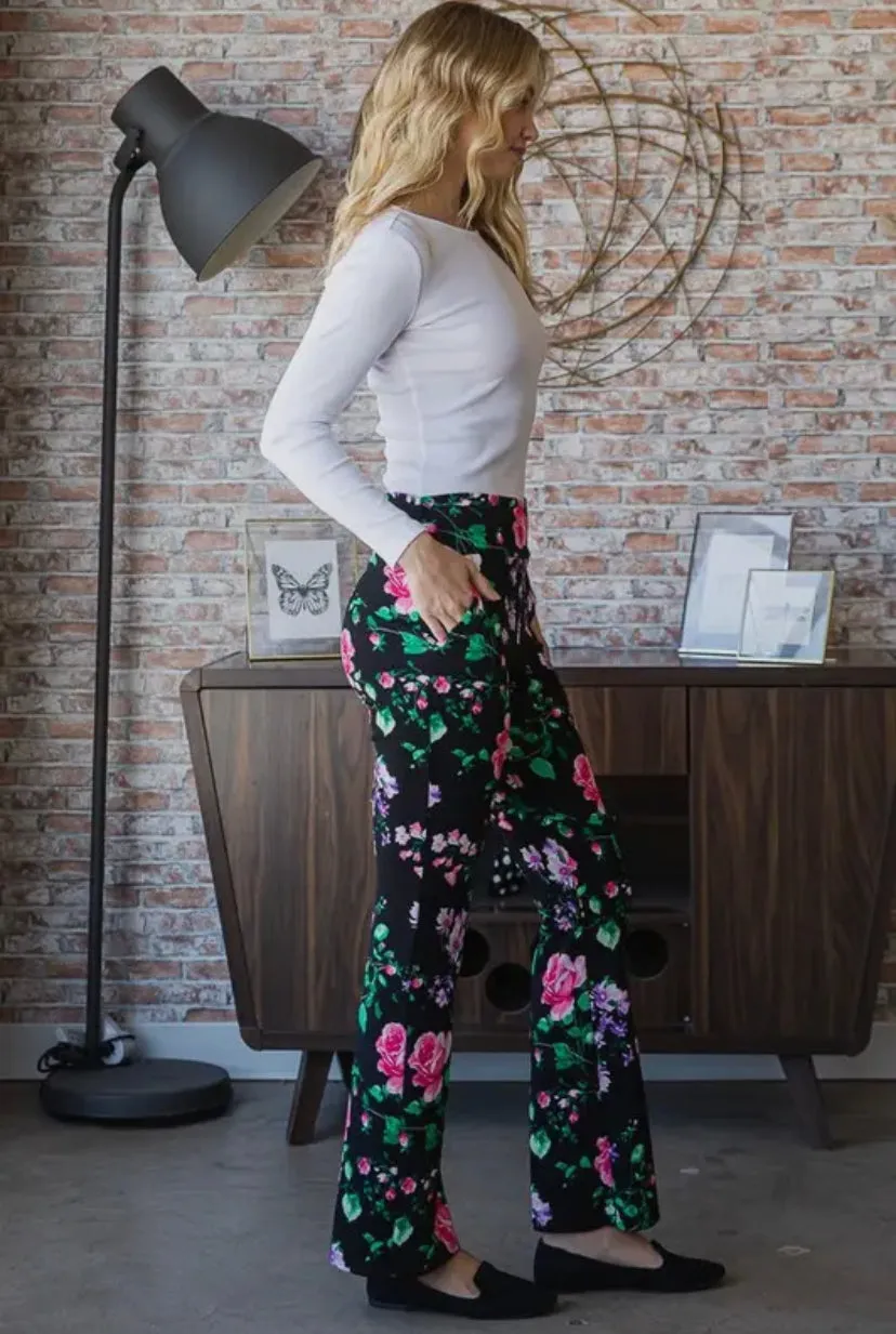 Floral Flare Pants