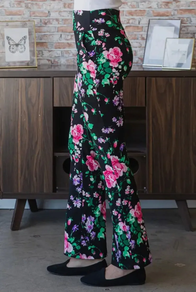 Floral Flare Pants