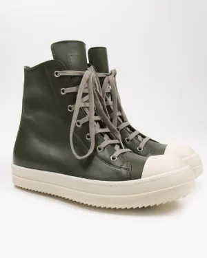 High-Top Ramones Leather Green Milk