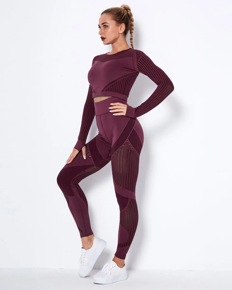 Lorica Leggings - Burgundy
