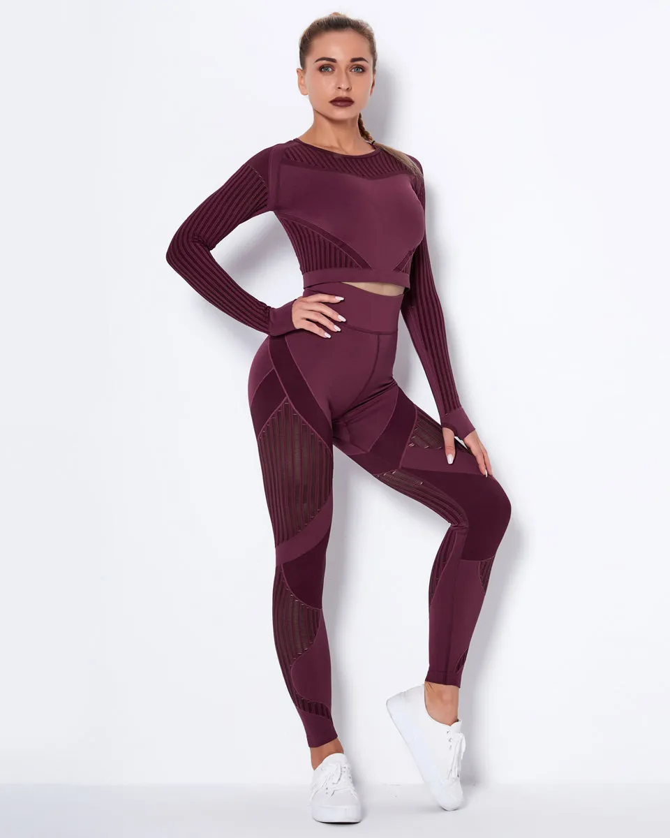 Lorica Leggings - Burgundy