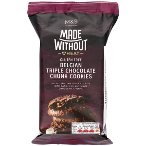 M&S Food Made Without Wheat & Gluten Triple Chocolate Chunk Cookies 150g