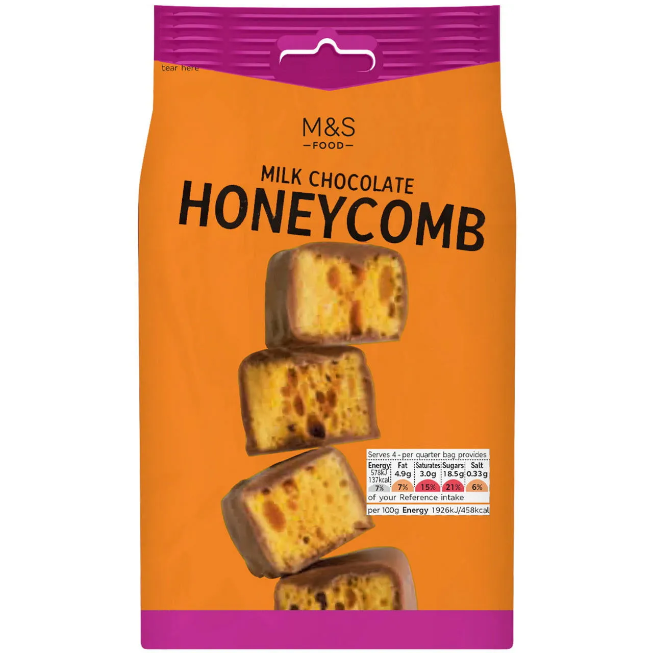 M&S Food Milk Chocolate Honeycomb 120g