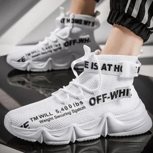 Men's High-top Flying Knit Sneakers