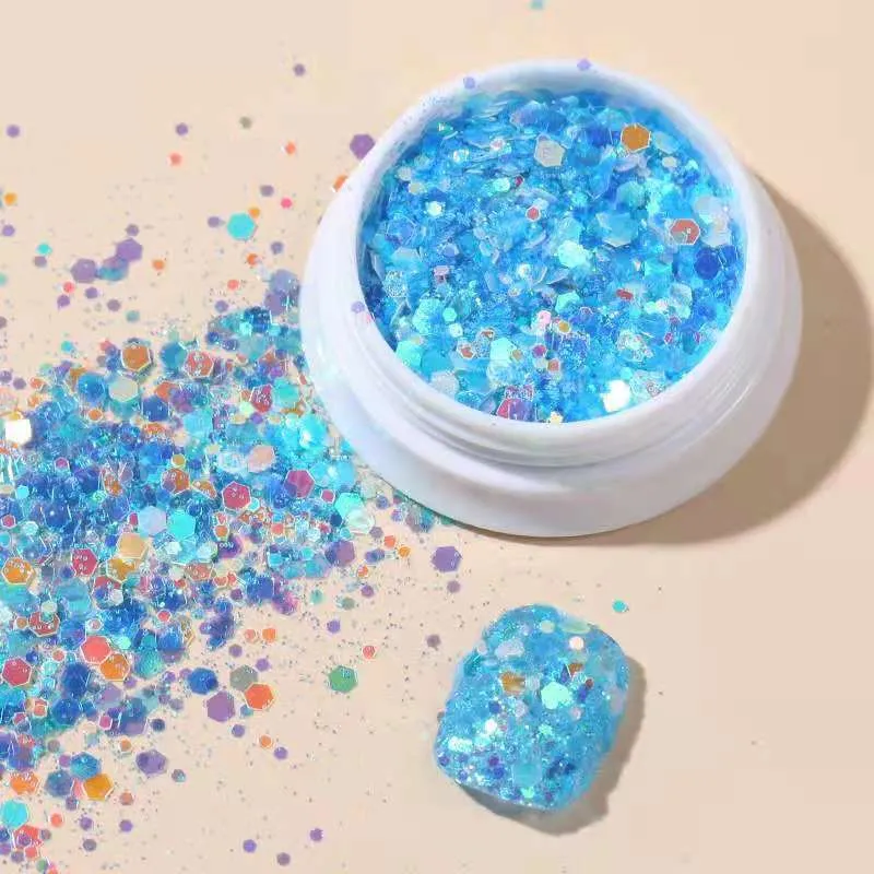Nail Decorations for Nail Art Ins Wind Glitter Hybrid Laser Hexagon Sequins