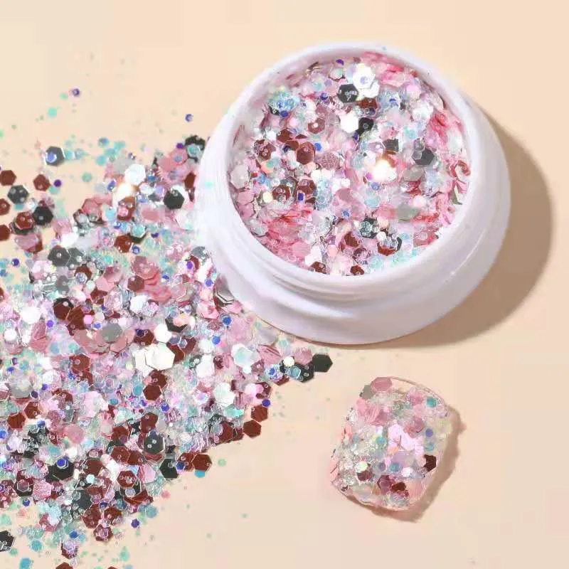 Nail Decorations for Nail Art Ins Wind Glitter Hybrid Laser Hexagon Sequins