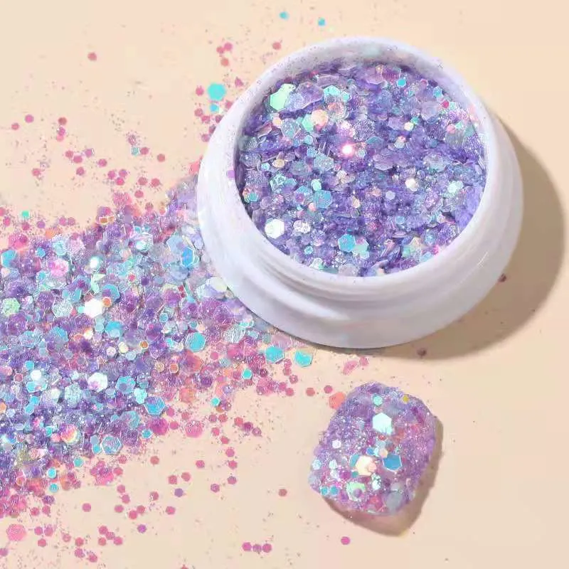 Nail Decorations for Nail Art Ins Wind Glitter Hybrid Laser Hexagon Sequins