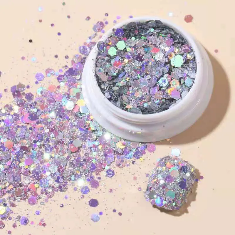 Nail Decorations for Nail Art Ins Wind Glitter Hybrid Laser Hexagon Sequins
