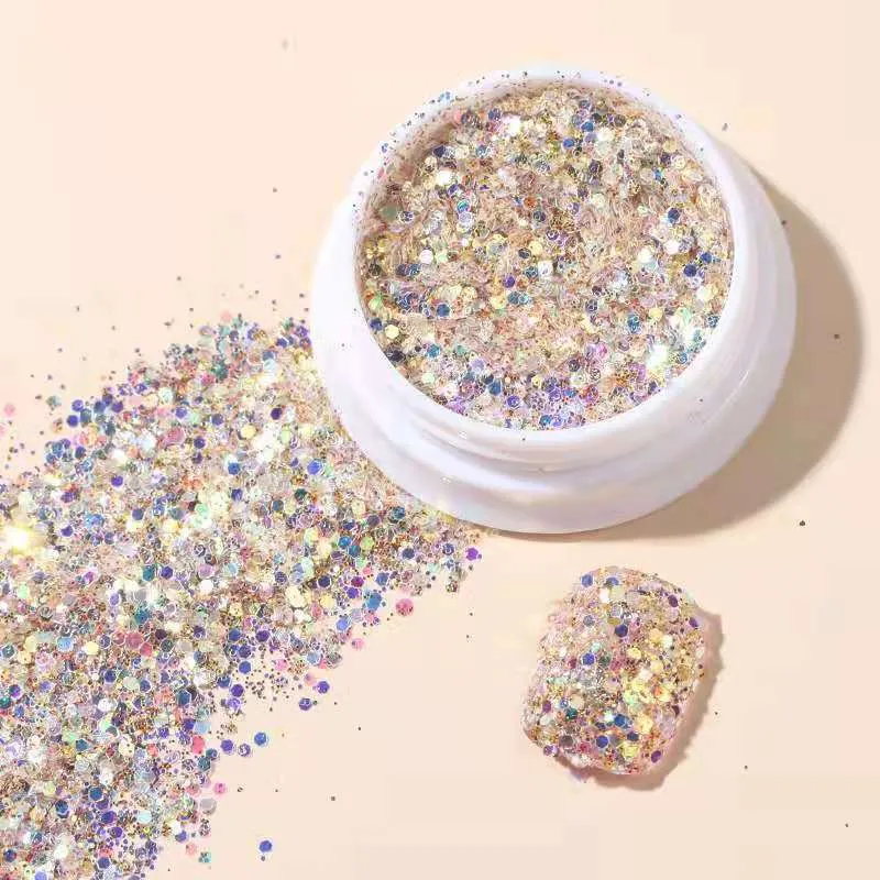 Nail Decorations for Nail Art Ins Wind Glitter Hybrid Laser Hexagon Sequins