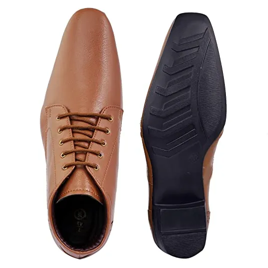 New Arrival Derby Faux Leather Formal Height Increasing Boots For Men's-JonasParamount