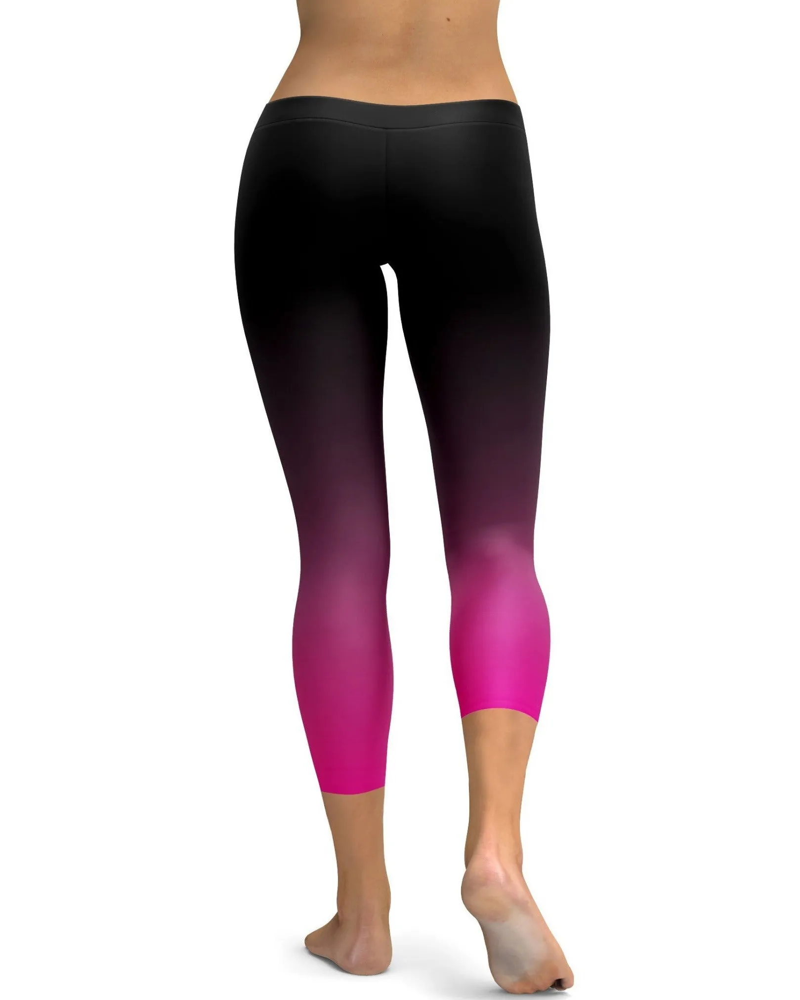 Ombre Black to Pink Capris