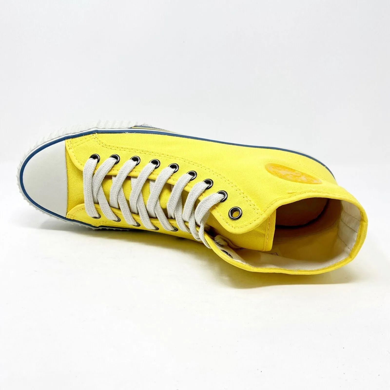 PF Flyers Center Hi Yellow White Womens Retro Casual Sneakers PM11OH2H