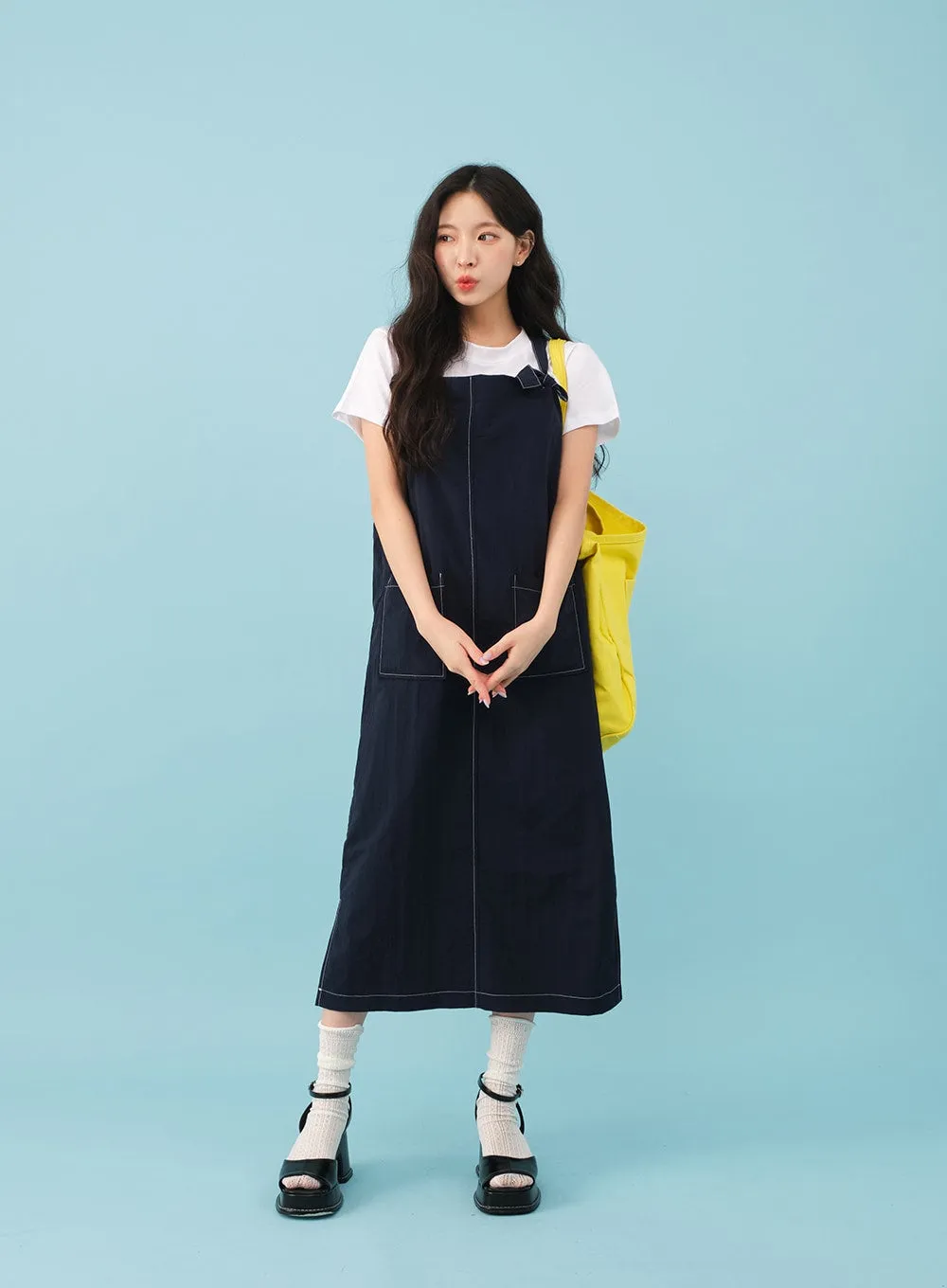 Pocketed Colorful Tote Bag BJ03