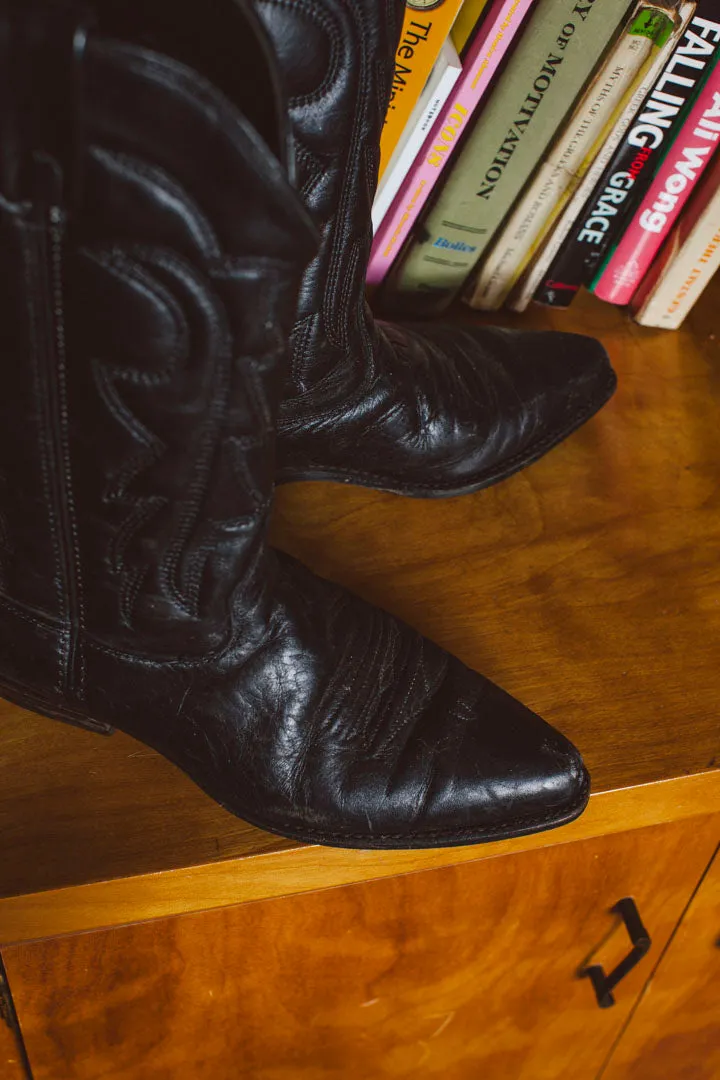 PORTER Black As My Heart Cowboy Boots