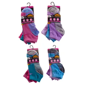 ProHike Ladies Trainer Socks 3 Pack Assorted