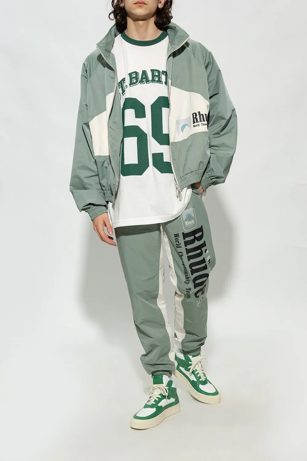 Rhude New Mens Cabriolets High Top Sneakers In Green
