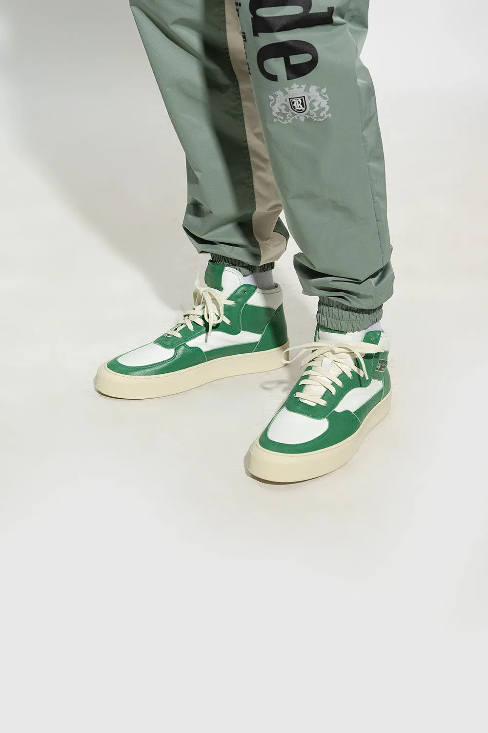 Rhude New Mens Cabriolets High Top Sneakers In Green