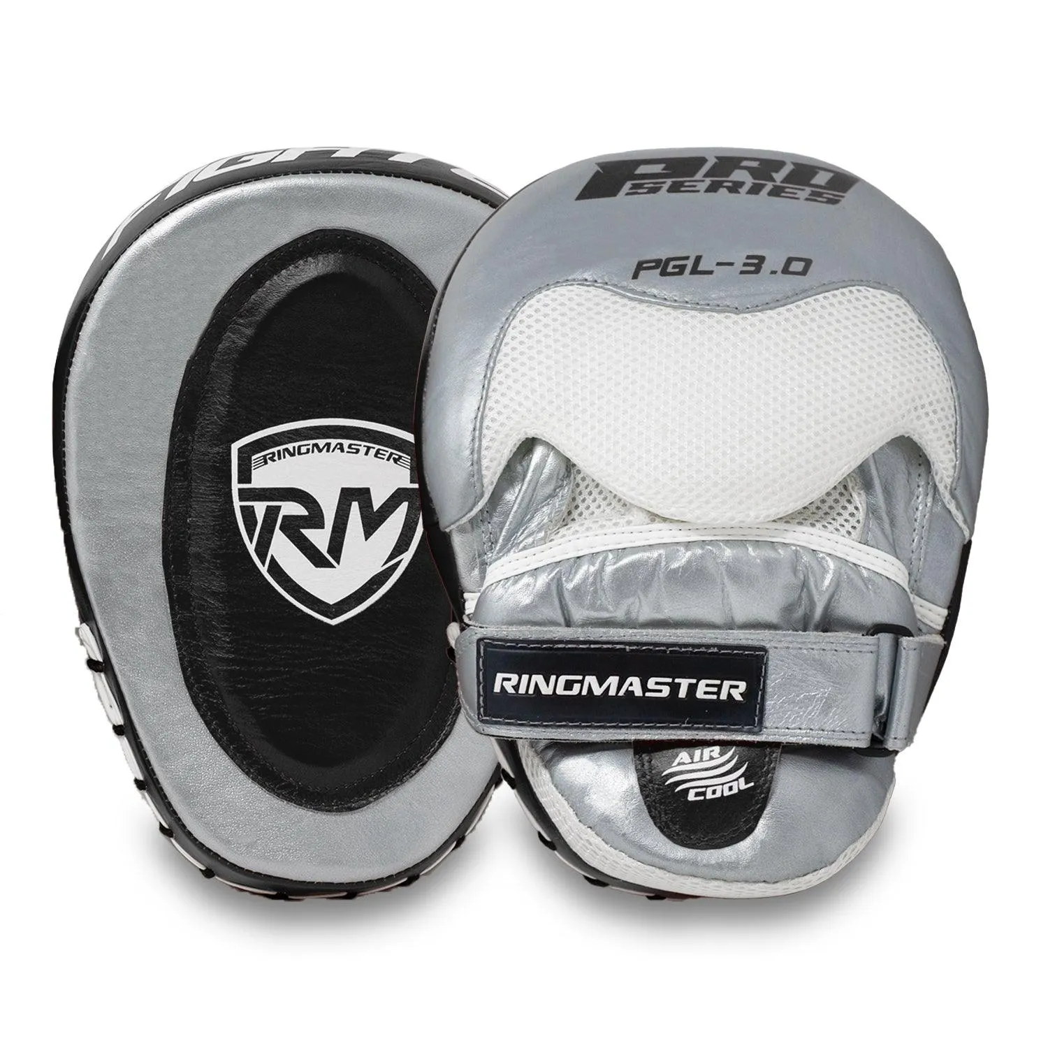 RingMaster Sports Focus pads Genuine Leather PGL 3.0 Black and White