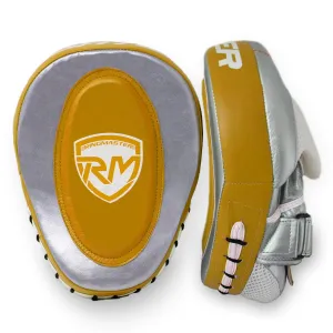 RingMaster Sports Focus pads Genuine Leather PGL 3.0 Gold and Silver