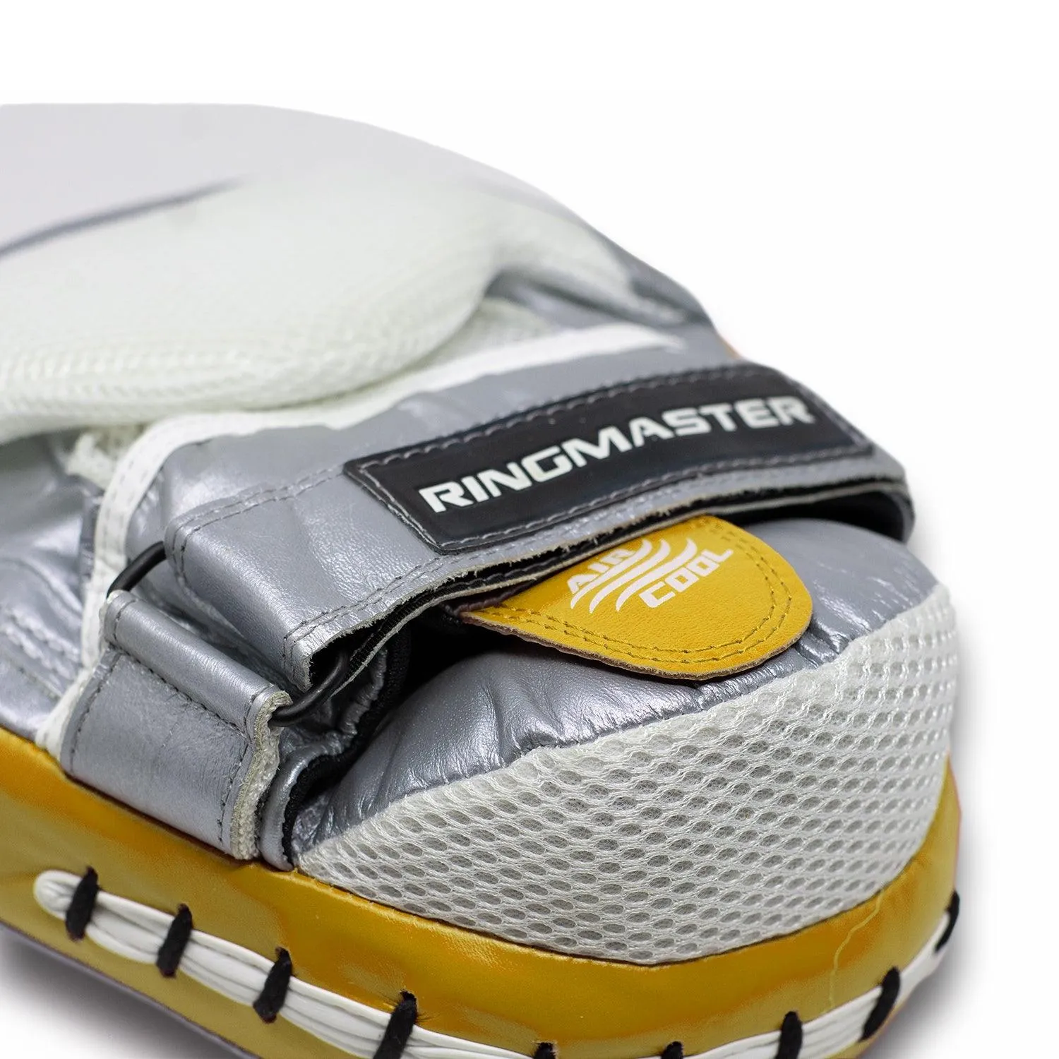 RingMaster Sports Focus pads Genuine Leather PGL 3.0 Gold and Silver