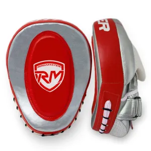 RingMaster Sports Focus pads Genuine Leather PGL 3.0 Red and Silver