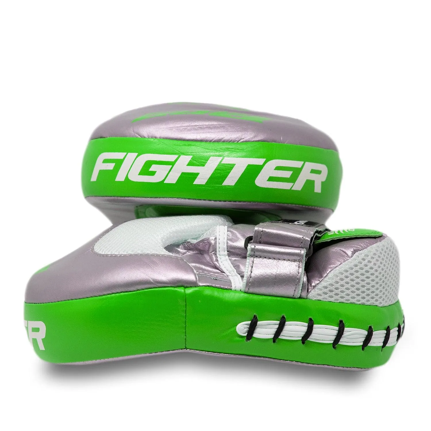 RingMaster Sports Focus pads Genuine Leather PGL 3.0 Series Green and Silver