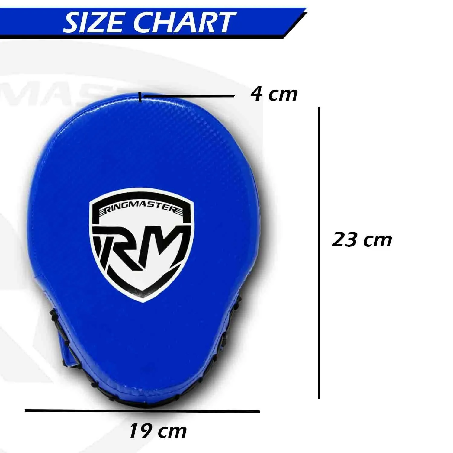 RingMaster Sports Ultralight Focus Pads Carbon Leather One Size Blue