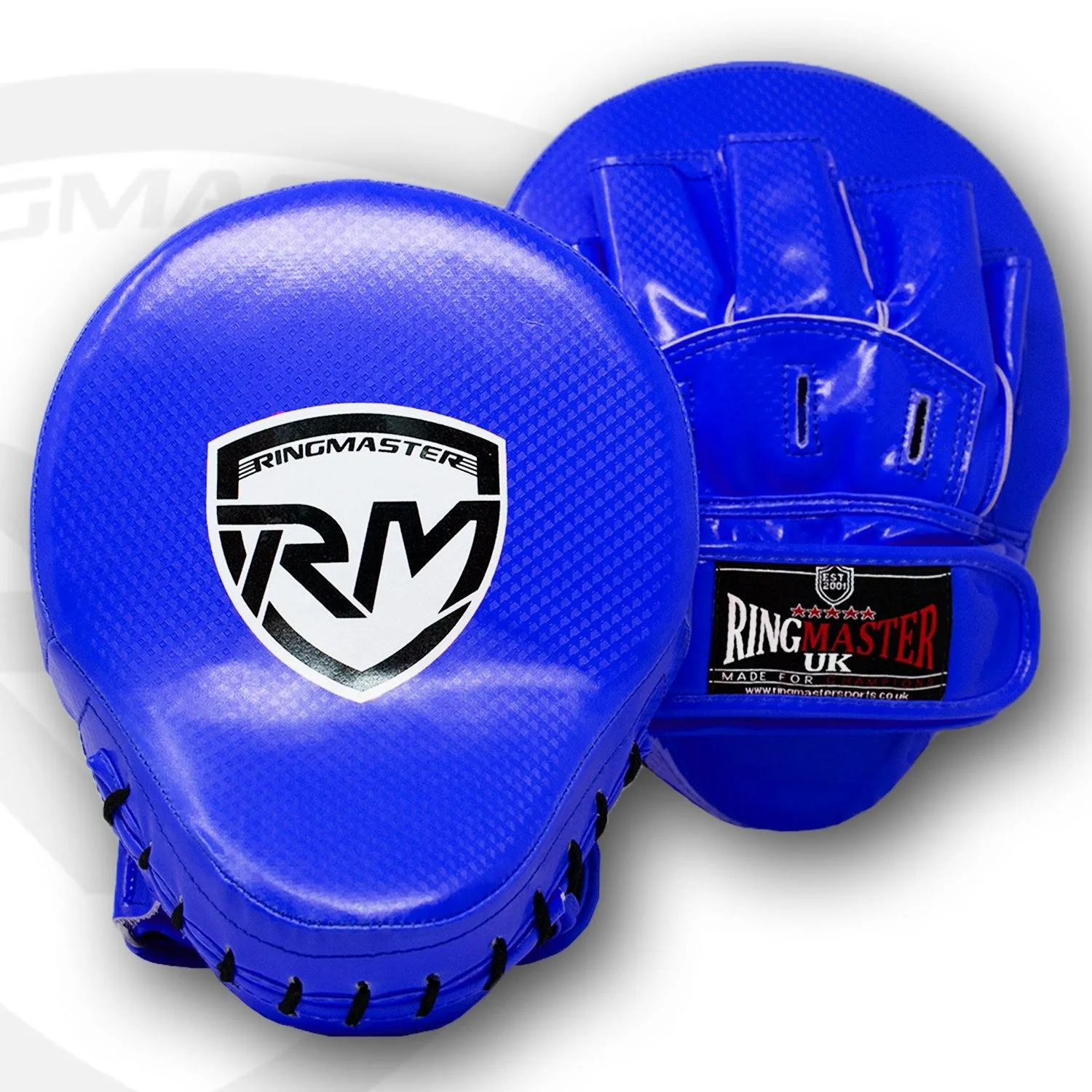 RingMaster Sports Ultralight Focus Pads Carbon Leather One Size Blue