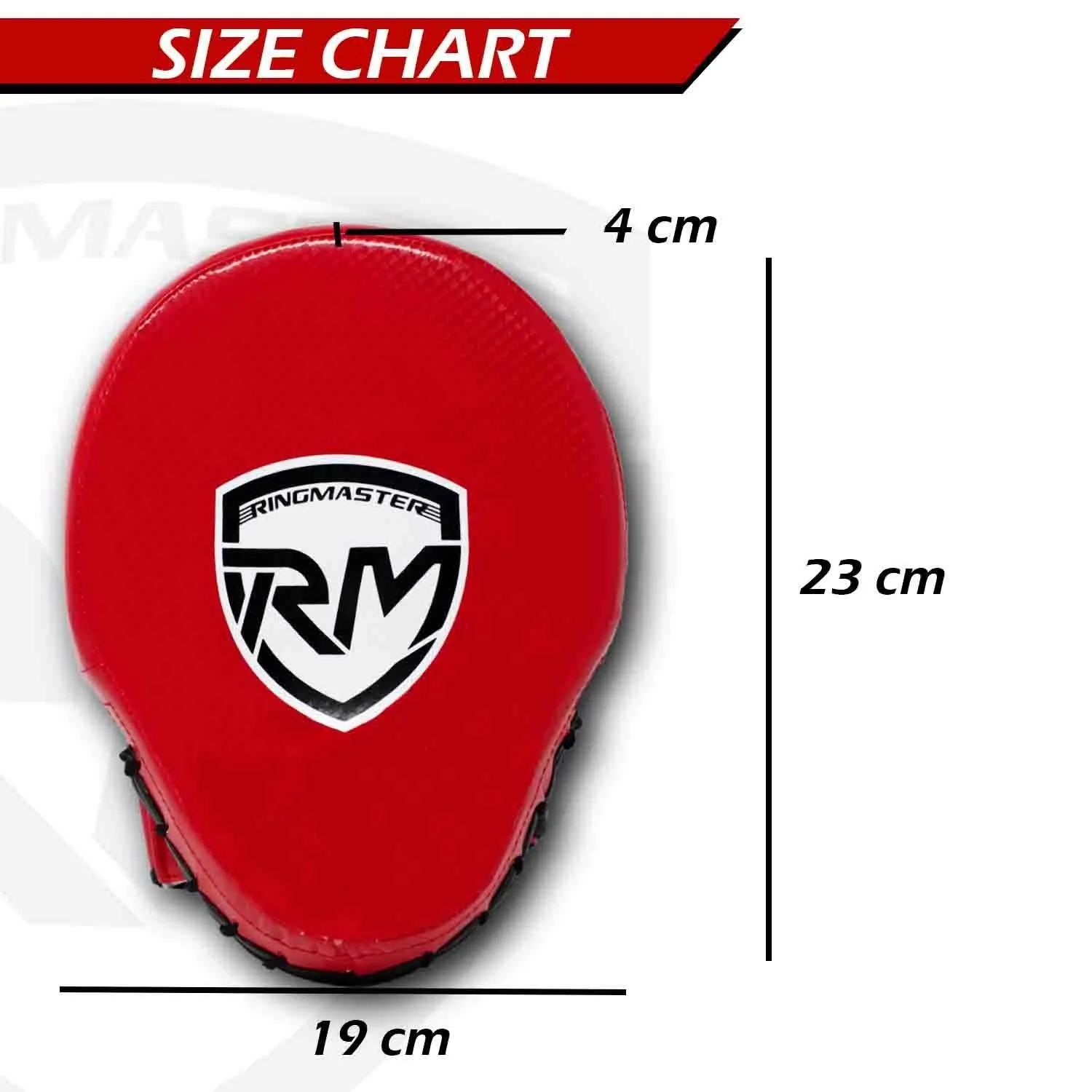 RingMaster Sports Ultralight Focus Pads Carbon Leather One Size Red