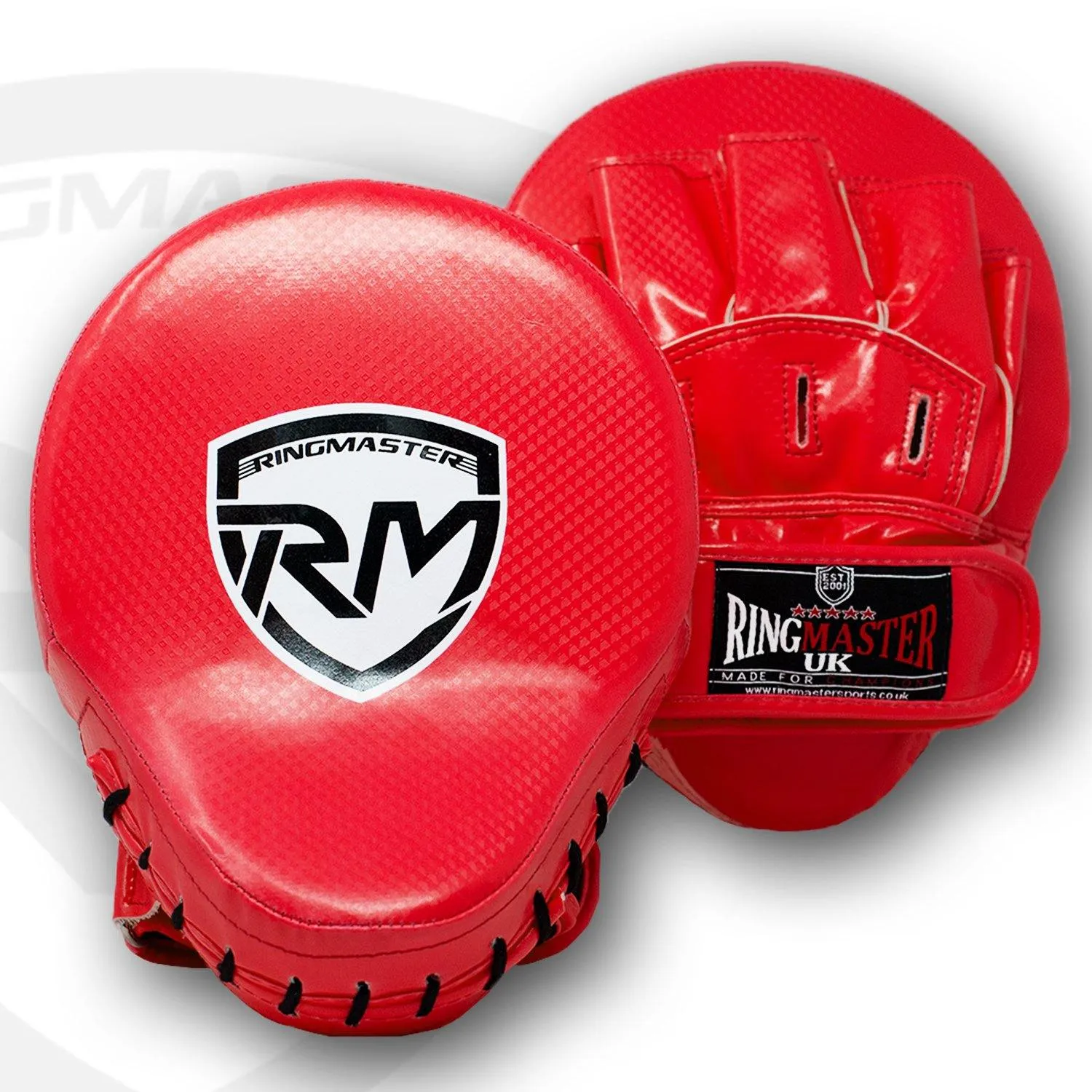 RingMaster Sports Ultralight Focus Pads Carbon Leather One Size Red