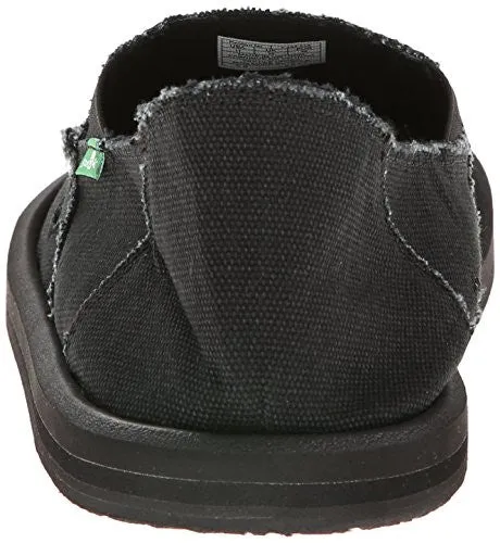 Sanuk Men's Vagabond Slip On, Blackout, 11 M US