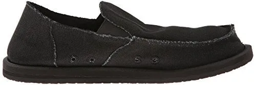 Sanuk Men's Vagabond Slip On, Blackout, 11 M US