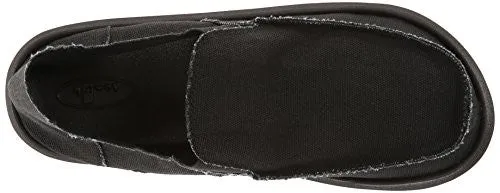 Sanuk Men's Vagabond Slip On, Blackout, 11 M US