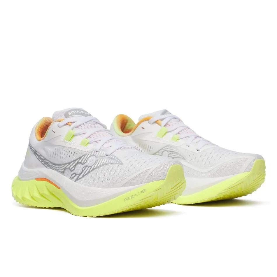 Saucony Women's Endorphin Speed 4 Running Shoes in White/Sunny SS25