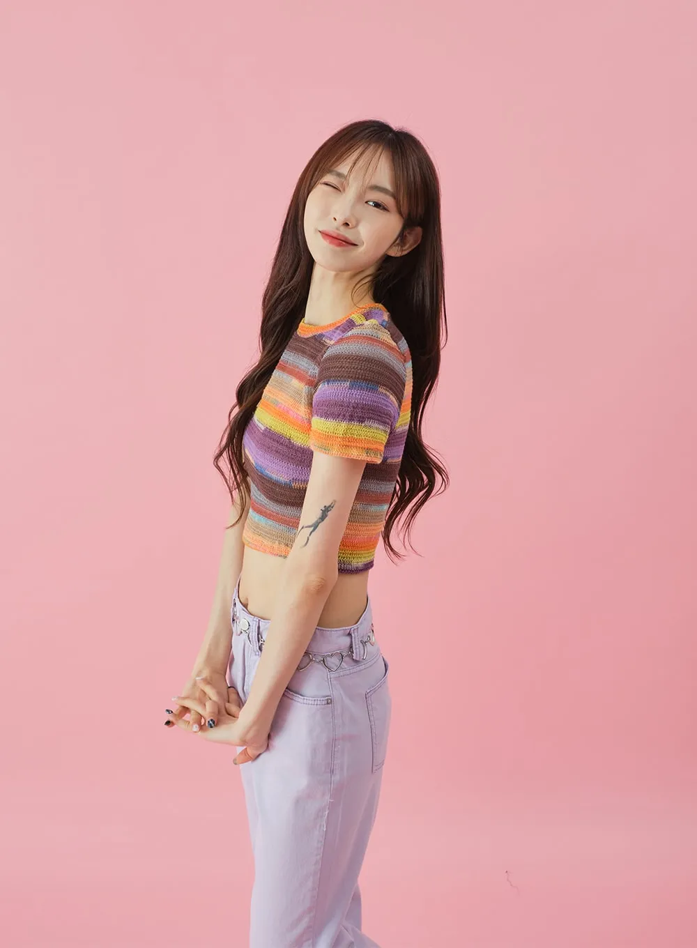 Side Slit Semi Wide Colorful Pants BY30