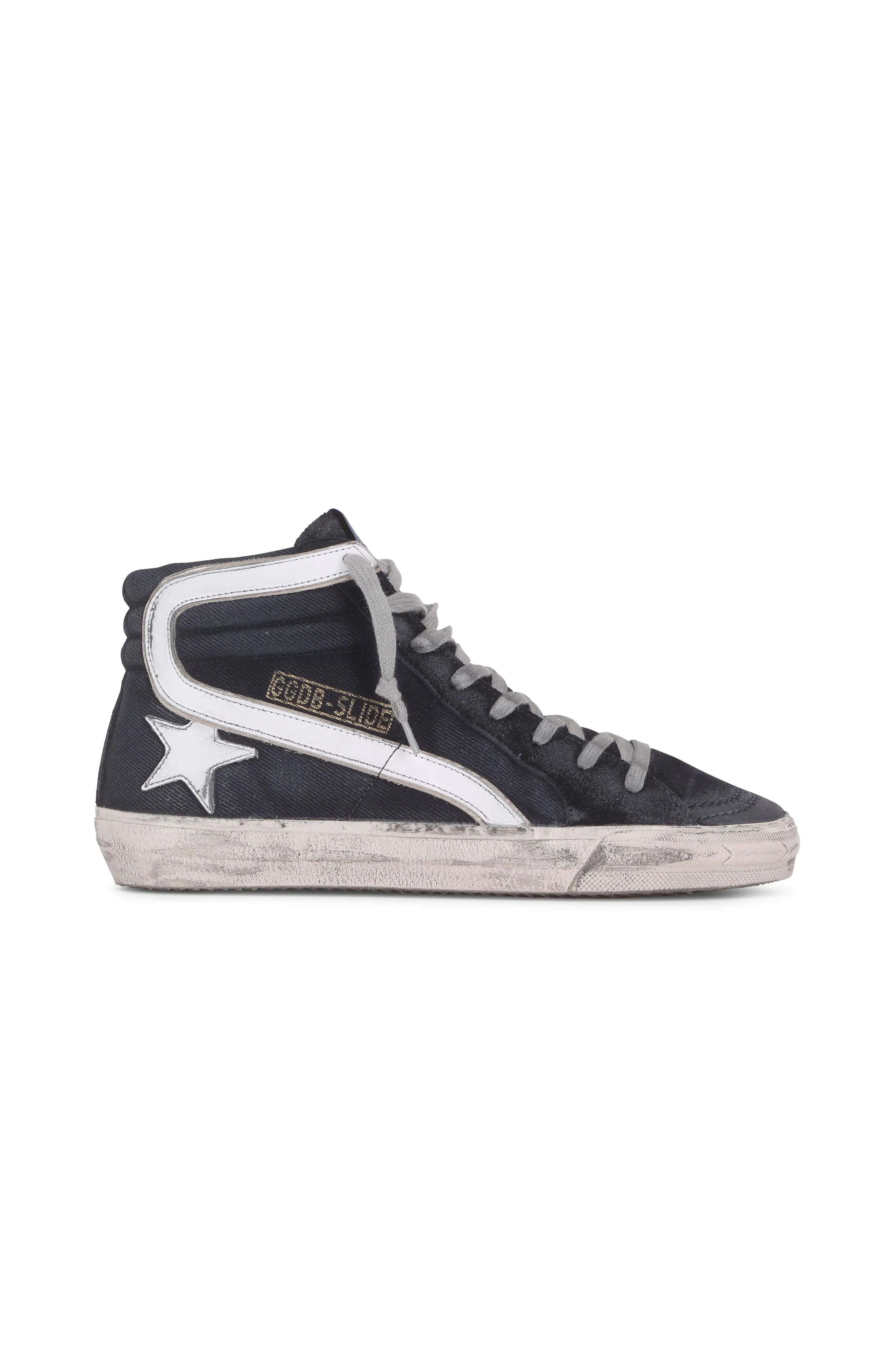 Slide - Navy Denim Suede