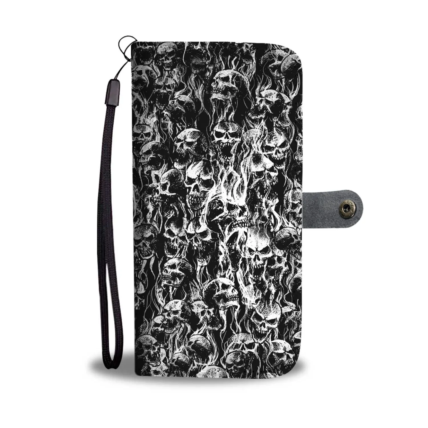 Smoke Skull Black And White Version