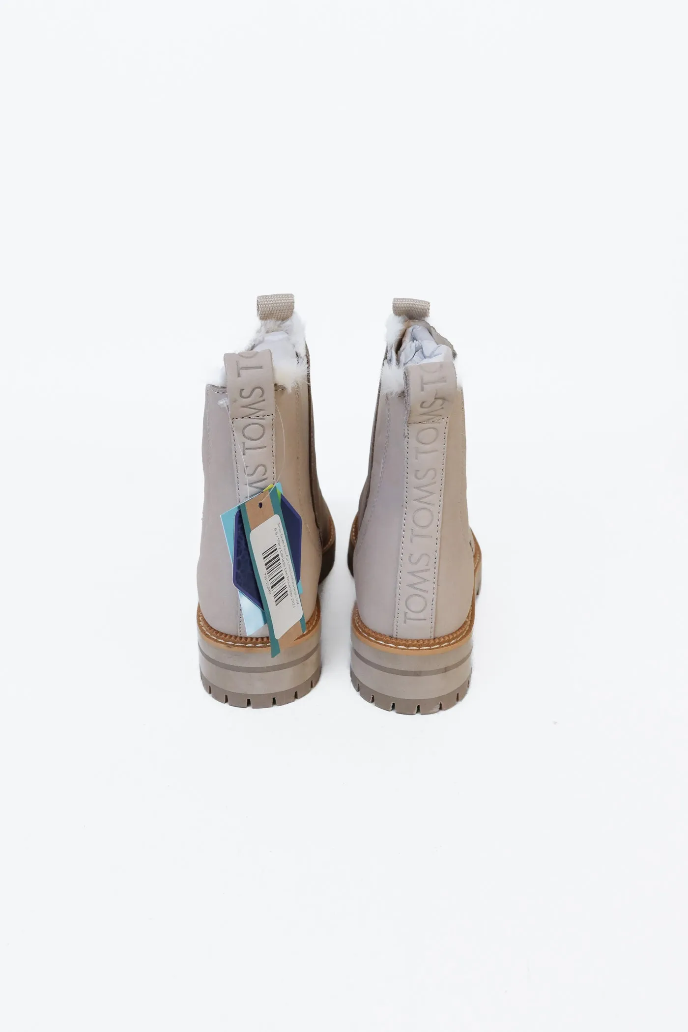 Toms Taupe Faux Fur Lined Chelsea Boots NWT (6.5; Retail $140)